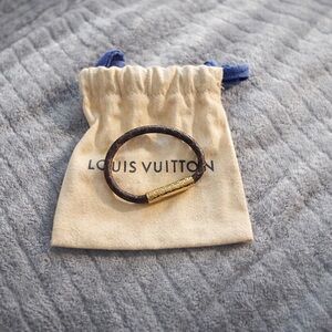 Louis Vuitton Brown and Gold Bracelet